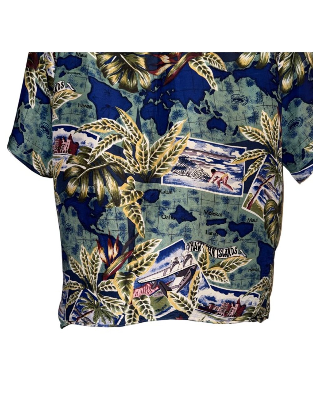 VTG Silk Traders Button Shirt Mens XL Beach Vacation Aloha Hawaiian Retro - Picture 6 of 7